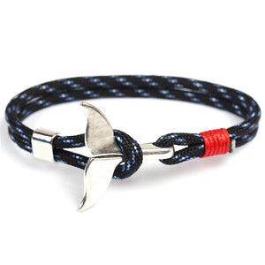 Alloy Whale Tail Anchor Bracelet