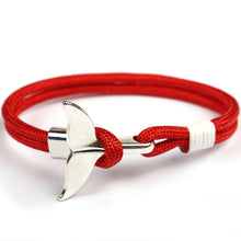 Load image into Gallery viewer, Alloy Whale Tail Anchor Bracelet