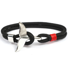 Load image into Gallery viewer, Alloy Whale Tail Anchor Bracelet