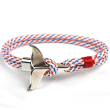 Load image into Gallery viewer, Alloy Whale Tail Anchor Bracelet